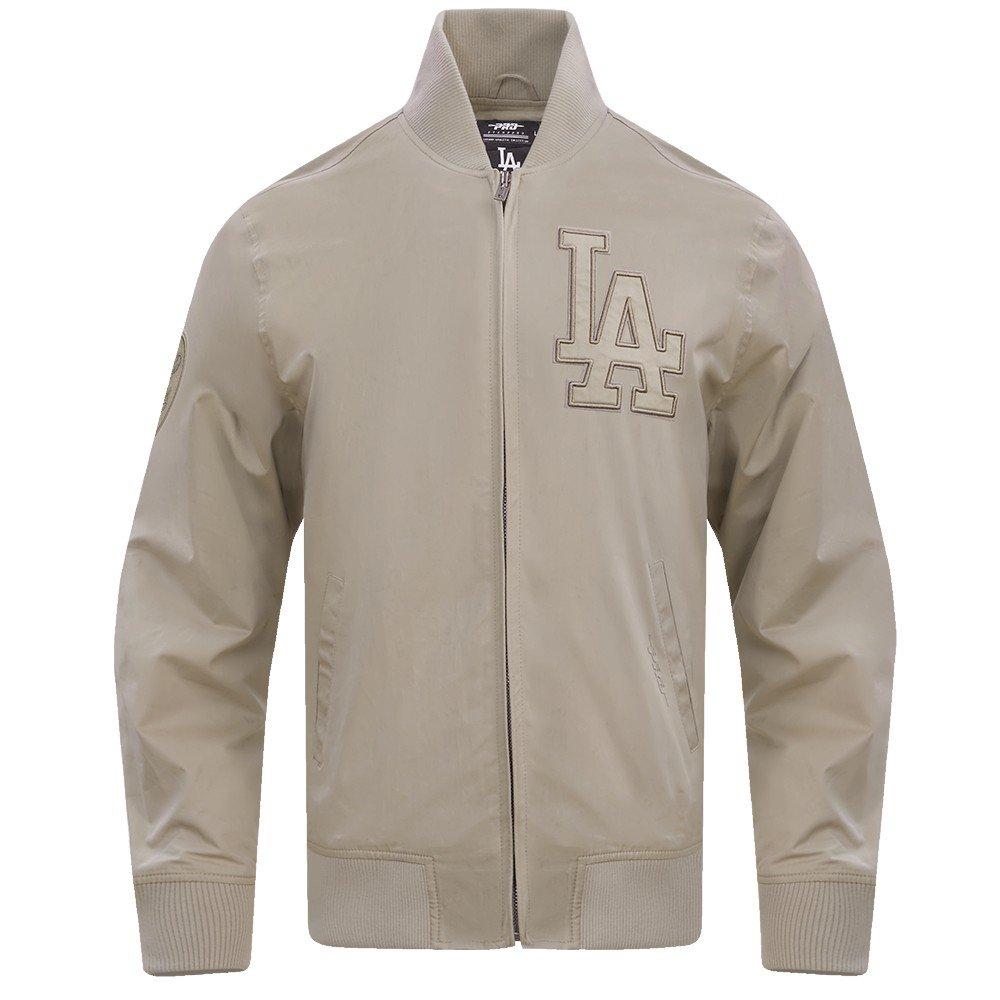 Pro Standard Men's MLB Los Angeles Dodgers Neutral Twill Jacket - Taupe - TAUPE